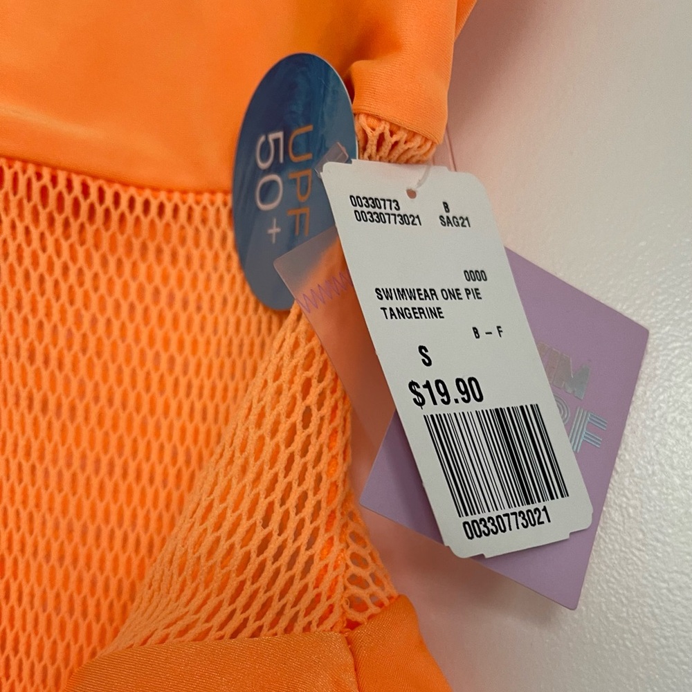 Forever 21 Orange Mesh Swimsuit - Picture 2 of 3